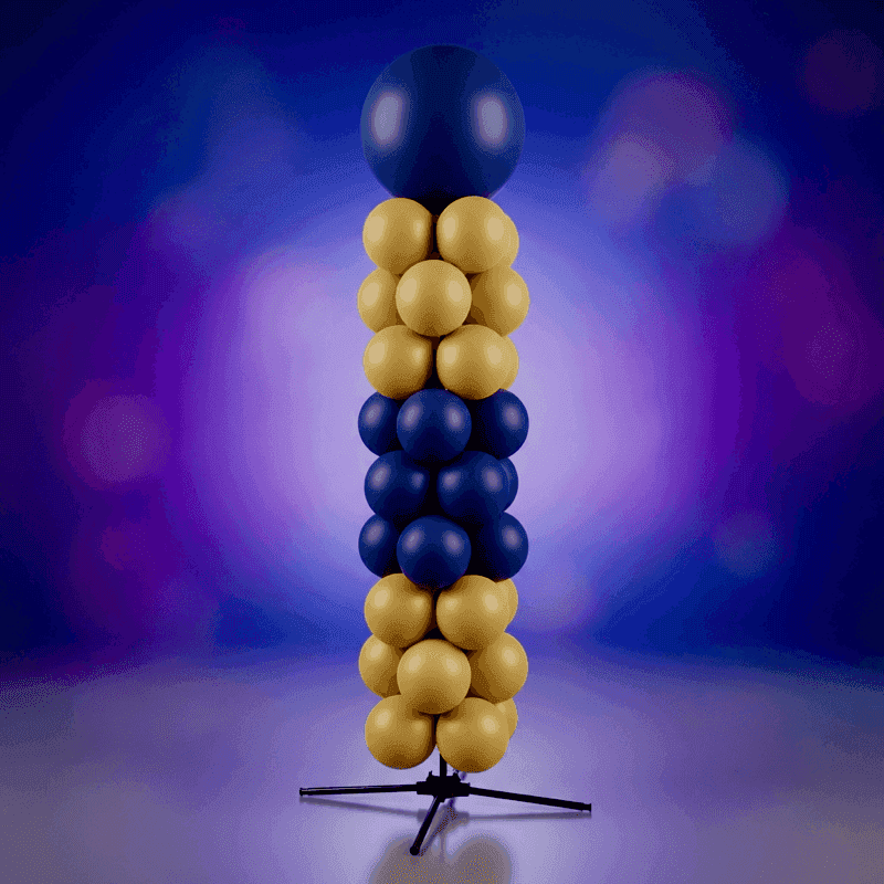 Colorful balloon column as welcome decoration at an event