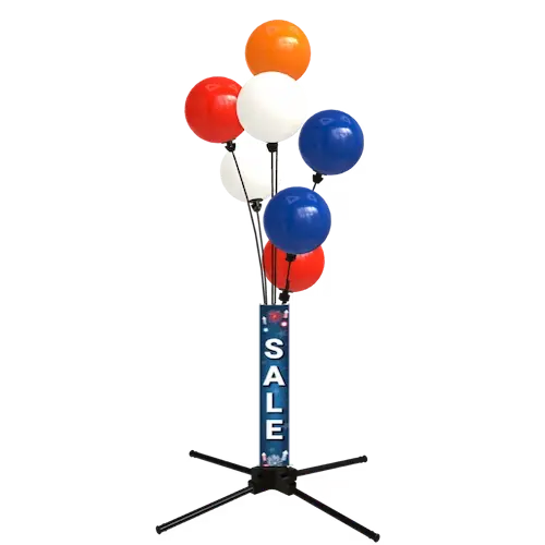 PilaMania balloon pavement sign with SALE column and a cluster of balloons, without a setting